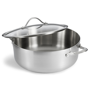 Contemporary Stainless 8 Qt Dutch Oven w/ Cover