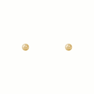 14K Yellow Gold 2mm High Polish Ball Stud Earrings