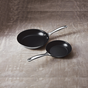 2pc Nonstick Stainless Steel Fry Pans