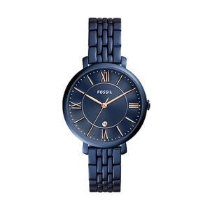 Ladies Jacqueline Navy Stainless Steel Watch Navy Dial