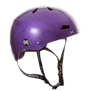 Punisher Skateboards Pro 13-vent Bright Purple Dual Safety Certified BMX Bike and Skateboard Helmet Youth/teen 9+