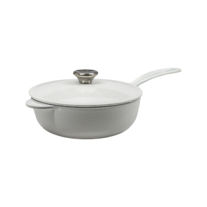 Signature Enameled Cast Iron 2.25 Qt Saucier Pan White