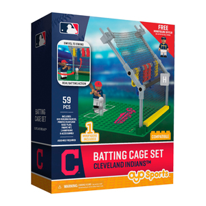 OYO Sports MLB Batting Cage Cleveland Indians Building Block Set