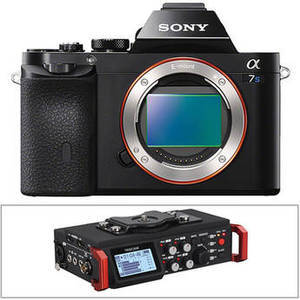 Alpha a7S Mirrorless Digital Camera Body with 6-Track Field Recorder Kit