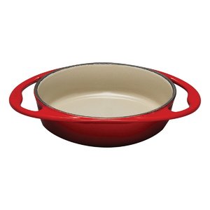 Enameled Cast Iron 2 Qt. Heritage Tart Tatin Dish Cerise