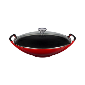 Enameled Cast Iron 5 Qt Wok Cherry