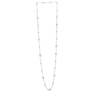 Lita White Jade and Glass Bead Endless Necklace,42"