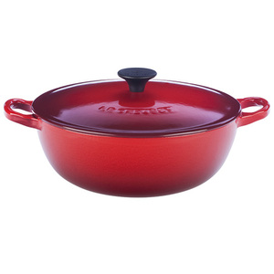 Enameled Cast Iron 2.75 Qt Soup Pot Cerise