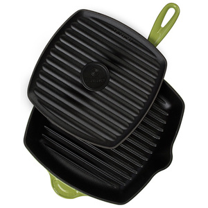 Cast Iron Panini Press and Skillet Grill Set Palm