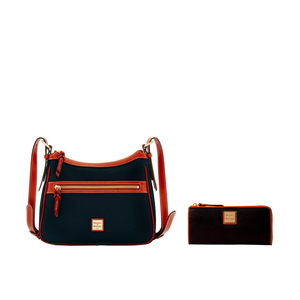 Pebble Grain Piper and Zip Clutch Set