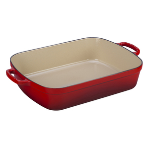 5.25 Qt. Enameled Cast-Iron Roaster Cherry