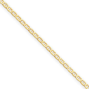 14k Yellow Gold  1.5mm Anchor Link Chain Necklace - 16 Inch - Lobster Claw