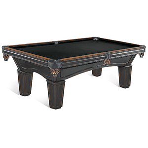 Glenwood 8ft Tapered Pool Table Matte Black & Chestnut/Ebony