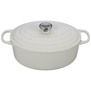 Enameled Cast Iron 6.75 Qt Round French Oven White