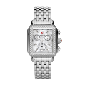 Michele Signature Deco Diamond, Diamond Dial Watch