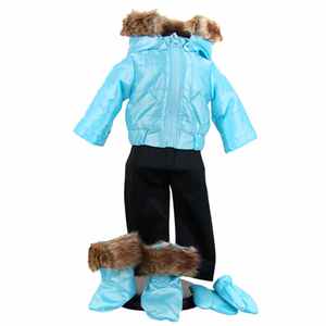 The Queen's Treasures 15" Doll Clothes for American Girl® Bitty Baby & Twins Blue Snow Suit Jacket, Pants, mittens & Boots