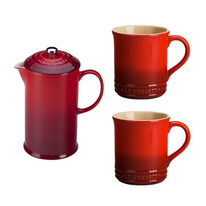 French Press & Mug Set Cherry
