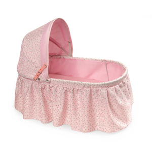 Badger Basket Pink Rosebud Doll Cradle