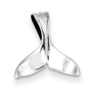 Sterling Silver Small Whale Tail Pendant