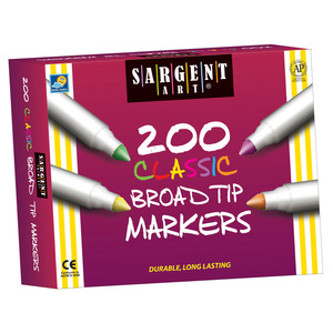 Sargent Art Markers Best Buy Assort 8 Colors Broad Tip 200/Markers
